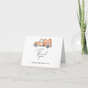 Remerciements Carte de remerciement pour baby shower d'automne s