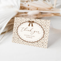Carte de remerciement pour Baby Shower d'automne T
