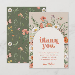 Remerciements Carte de remerciement pour Baby Shower de mariage 