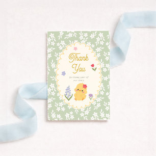 Remerciements Carte de remerciement pour Baby Shower de poussin