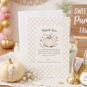 Remerciements Carte de remerciement pour Baby Shower Douce Petit