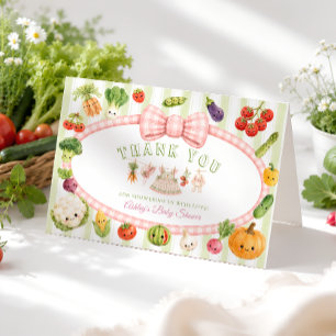 Remerciements Carte de remerciement pour Baby Shower Fille Élevé