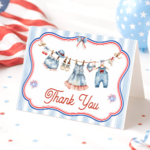 Remerciements Carte de remerciement pour Baby Shower Fille Tout 