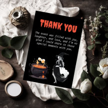 Carte de remerciement pour Baby Shower Halloween