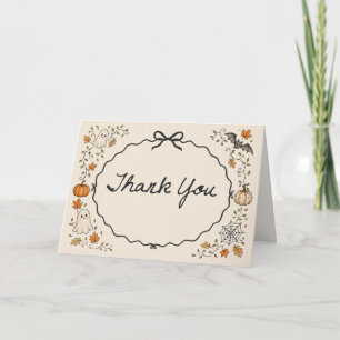 Remerciements Carte de remerciement pour Baby Shower Halloween L