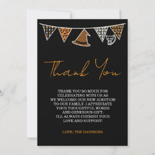 Remerciements Carte de remerciement pour Baby Shower Halloween n