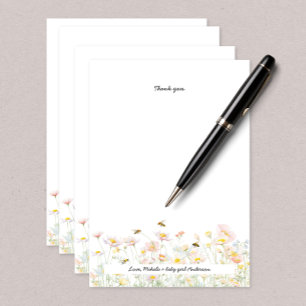 Remerciements Carte de remerciement pour Baby Shower Honey Bee