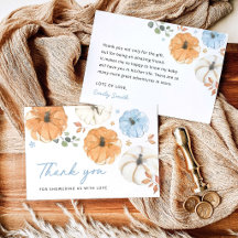 Carte de remerciement pour Baby Shower Little Blue
