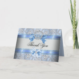 Remerciements Carte de remerciement pour Baby Shower Little Prin