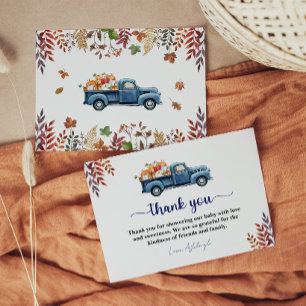 Remerciements Carte de remerciement pour Baby Shower Little Pump