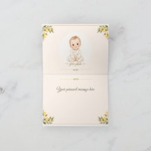 Carte de remerciement pour Baby Shower Méditerrané
