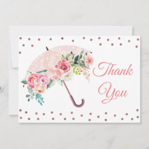 Remerciements Carte de remerciement pour baby shower parapluie r