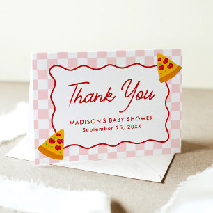 Remerciements Carte de remerciement pour Baby Shower Pizza Slice
