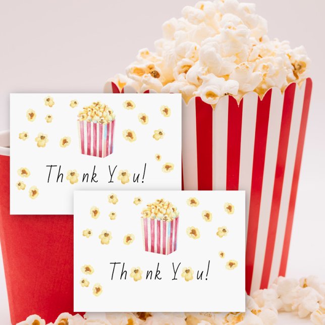 Remerciements Carte de remerciement pour Baby shower Popcorn (Créateur téléchargé)