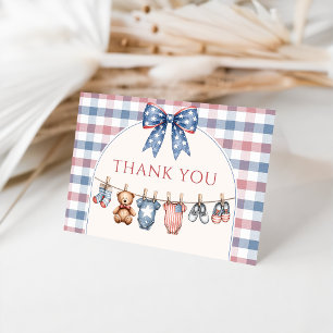 Remerciements Carte de remerciement pour Baby Shower pour garçon