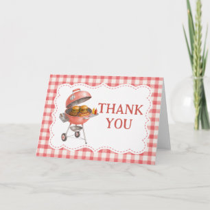 Remerciements Carte de remerciement pour Baby Shower Red Burger
