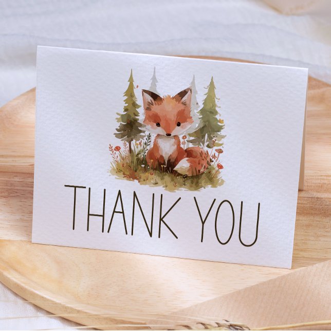 Remerciements Carte de remerciement pour Baby Shower Renardeau M (Créateur téléchargé)