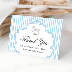 Remerciements Carte de remerciement pour Baby Shower Rocking Hor