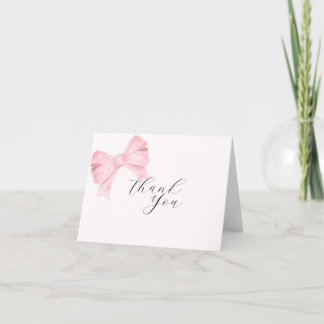Remerciements Carte de Remerciement pour Baby Shower Rose Bow