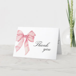 Remerciements Carte de Remerciement pour Baby Shower Rose Bow