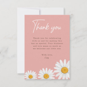 Remerciements Carte de remerciement pour baby shower Rose pâle F