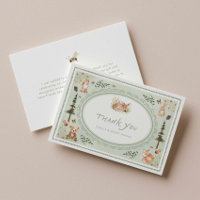 Carte de remerciement pour Baby Shower "Sage Green