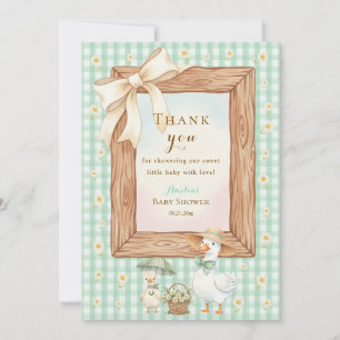 Remerciements Carte de remerciement pour Baby Shower Silly Goose