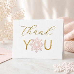 Remerciements Carte de remerciement pour Baby Shower Snowflake W