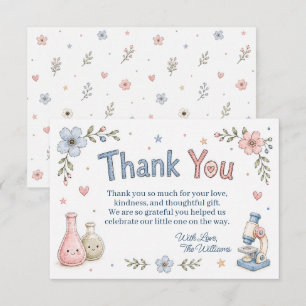 Remerciements Carte de remerciement pour Baby Shower sur la scie