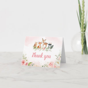 Remerciements Carte de remerciement pour Baby Shower sur le thèm