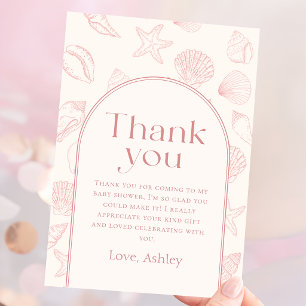 Remerciements Carte de remerciement pour Baby Shower sur le thèm
