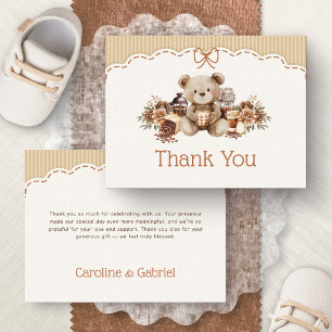 Remerciements Carte de remerciement pour Baby Shower sur le thèm