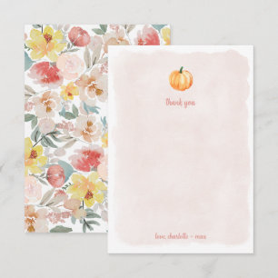 Remerciements Carte de remerciement pour baby shower sur le thèm