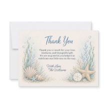 Carte de remerciement pour Baby Shower Under the S
