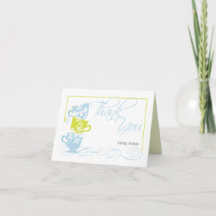 Remerciements Carte de remerciement pour Baby Shower Vert et