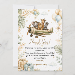 Remerciements Carte de remerciement pour Baby Shower Vintage Air
