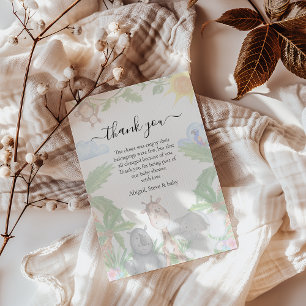 Remerciements Carte de remerciement pour Baby Shower Wild One sa