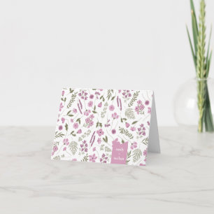 Remerciements Carte de remerciement pour Baby Shower Wildflower 