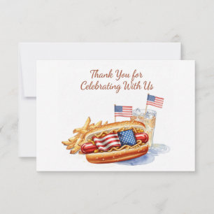 Remerciements Carte de remerciement pour barbecue de hot-dogs du