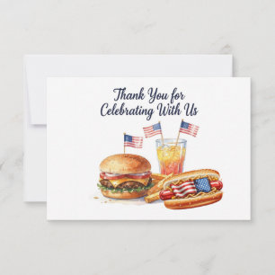 Remerciements Carte de remerciement pour barbecue de hot-dogs du