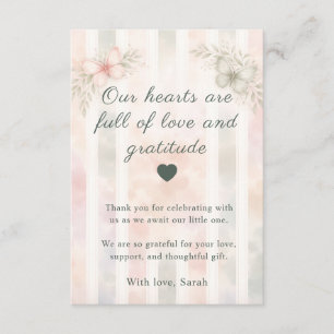 Remerciements Carte de remerciement pour bébé papillon rose et s