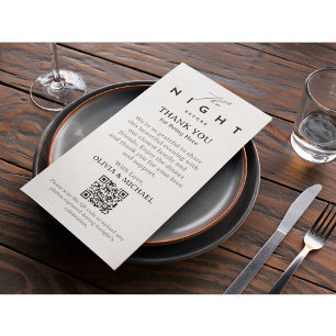 Remerciements Carte de Remerciement pour Dîner de Répétition ave