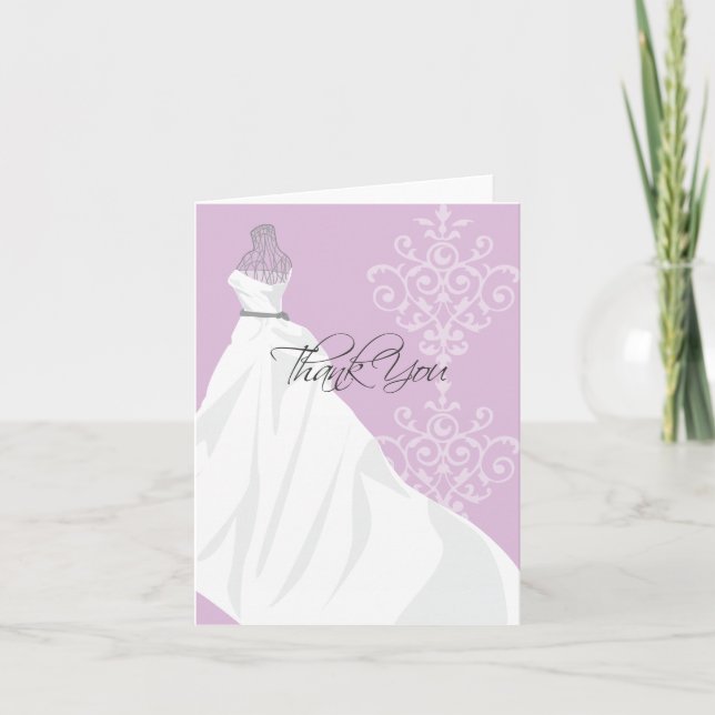 Remerciements Carte de remerciement pour douche de mariée | Viol (Devant)