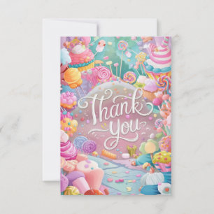 Remerciements Carte de remerciement pour enfants saluant Candyla