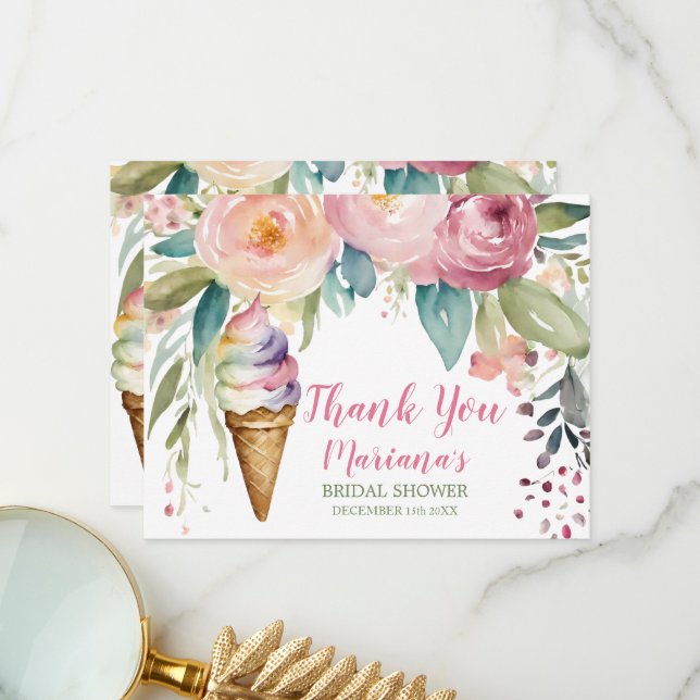 Remerciements Carte de remerciement pour enterrement de vie de j (Devant/Arrière en situation)