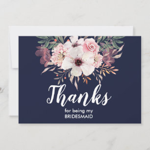 Remerciements Carte de remerciement pour être ma demoiselle d'ho