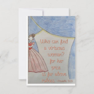 Remerciements Carte de remerciement pour femme vertueuse