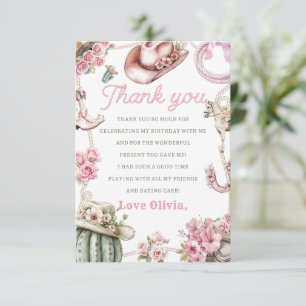 Remerciements Carte de remerciement pour fête d'anniversaire de
