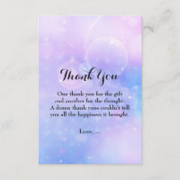 Carte de remerciement pour fête d'anniversaire Pur