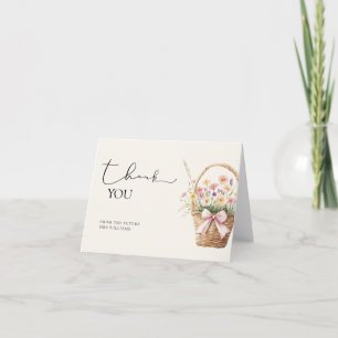 Remerciements Carte de remerciement pour fête prénuptiale Fleurs